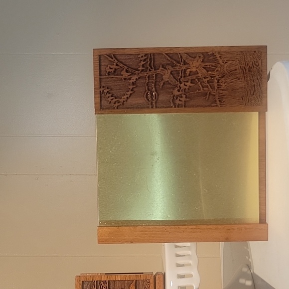 Lasercraft Vintage Brown Walnut Wood Three Piece Ducks Desk Set - Picture 2 of 8